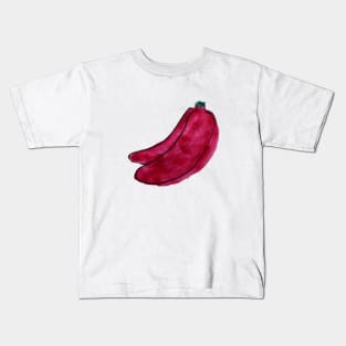 Pink banana watercolor design Kids T-Shirt